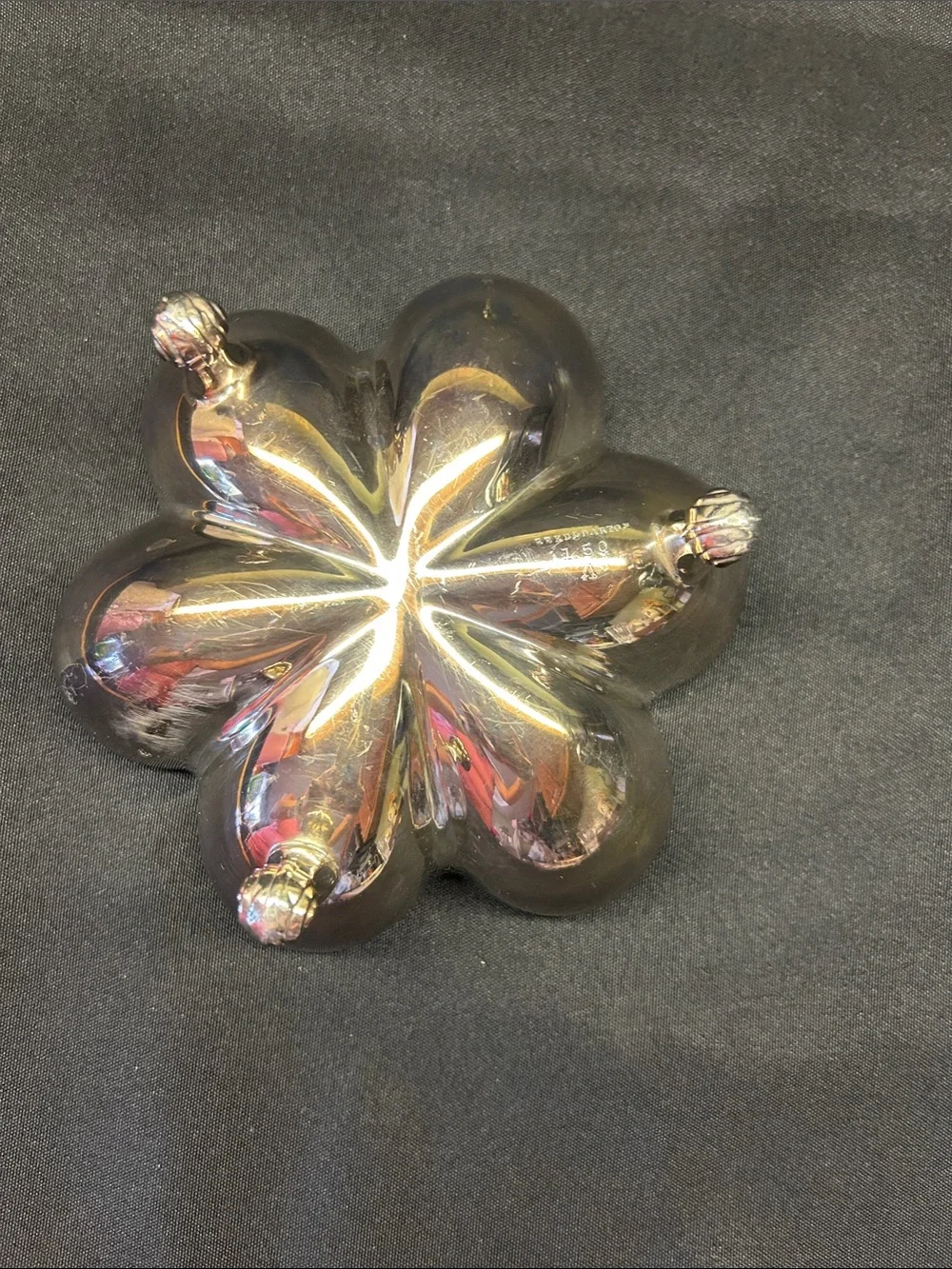 Reed and Barton silverplated floral pedestal serving dish
